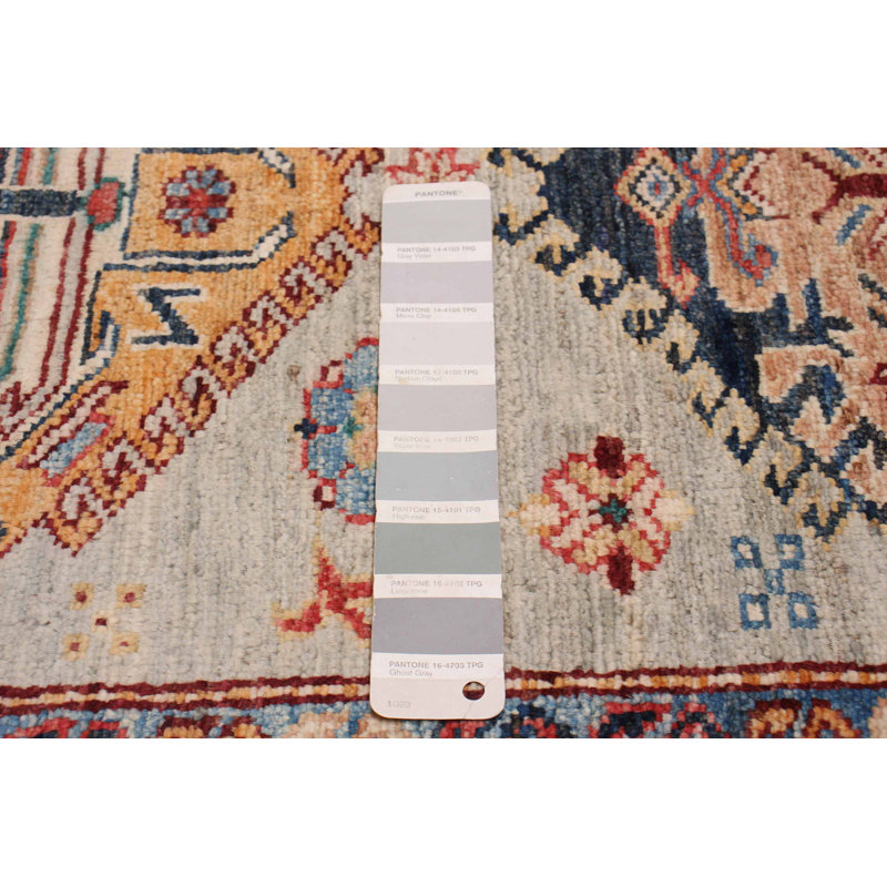 Tapis de couloir gris nouvel âge en laine 2 pi 8 po x 8 pi 2 po Zannie