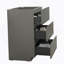 Armoire de plancher SANS lavabo, couleur grise, avec trois tiroirs