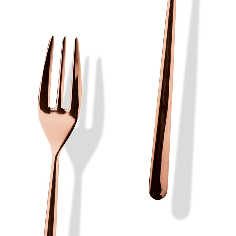 Ensemble de service (fourchette et cuillère) Linea, Bronze