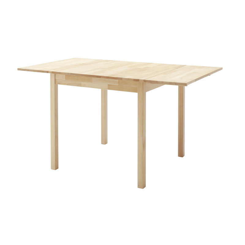 Sammie Beech Solid Wood Dining Table, Beige