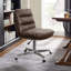 Faux Leather Swivel Desk Chair-1865636809