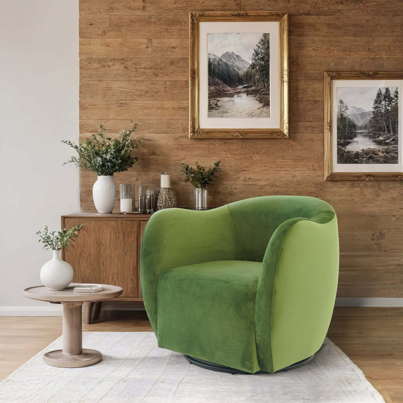 Chaise pivotante Renee, velours