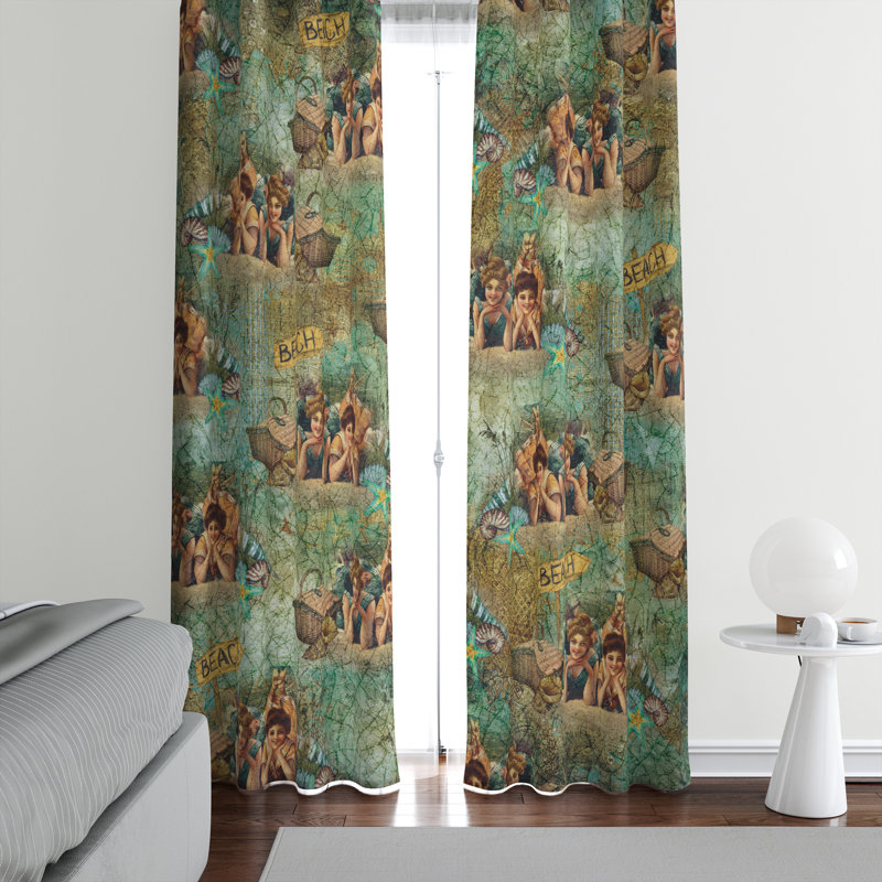Semi Sheer Curtain Pair, 40" W x 61" L