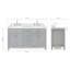 Ensemble de meuble-lavabo double 61 po Abbate-85364210