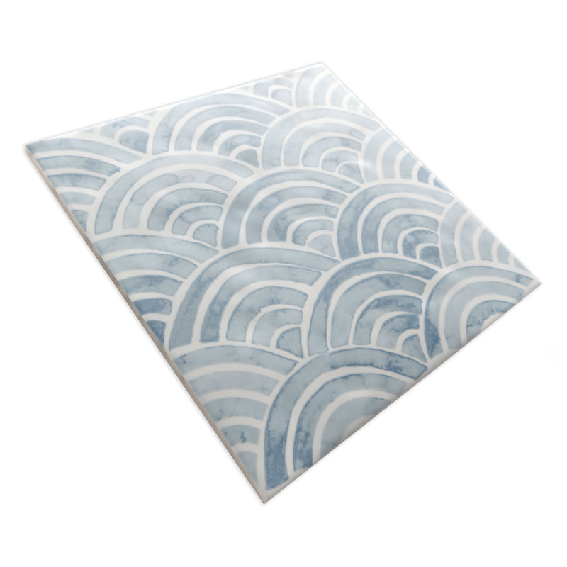 Berta 7-7/8 In. X 7-7/8 In. Ceramic Wall Tile, Escalas
