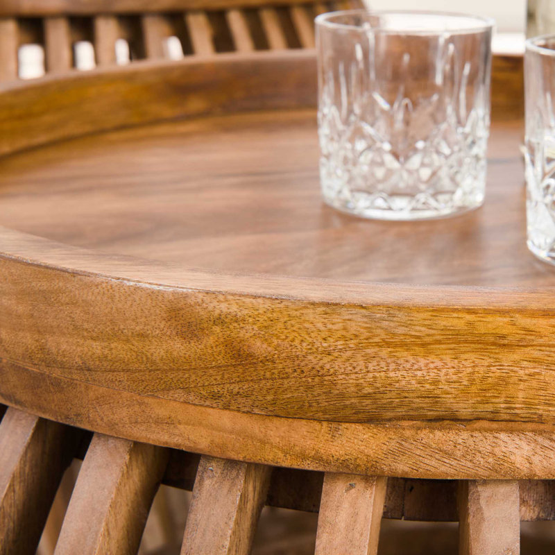 Hoxton coffee table set made of solid wood
