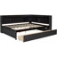 Full Size Bed With L-Shaped Bookcases & Drawer Storage Bookcases, Port Two System,