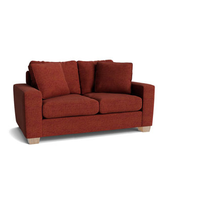 Causeuse à accoudoirs carrés de 64 po avec coussins réversibles Anastase