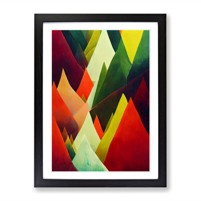 FRM-V0523-988X Forest Color Field - Single Picture Frame Print, 64cm H x 46cm W x 2cm D, Walnut Framed