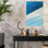 «Serene Ocean Beach», art mural paisible et paisible