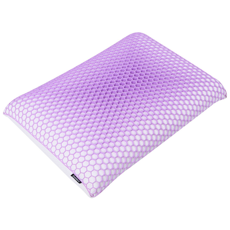 Bed Pillow ATHOS Low Memory Foam 55 x 35 cm Violet