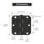 Deltana S35R4BB14 3-1/2" x 3-1/2" x 1/4" Radius Hinge, Ball Bearing in Polished Nickel Pair-93065206