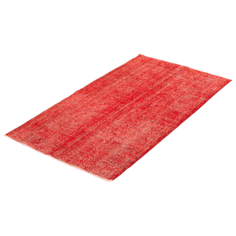 Tapis transitionnel de couleur rouge 3 pi 9 po x 6 pi 5 po