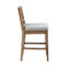 Siège rembourré en bois massif, chêne, l 19,06 po x P 22,625 po, H 42,53 po, finition gris teinté chêne, gris, H 31 po