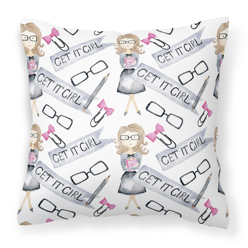  Coussin extérieur Girl Boss, 18 po x 18 po