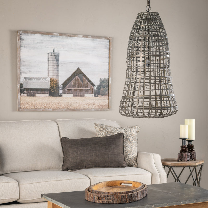 Luminaire suspendu en forme de cloche à 1 lumière Faye