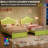 Twin Size Upholstered Princess Bed Frame with LED Lights and Storage Drawer, Faux Leather Platform Bed-1268482102