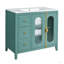 Meuble-lavabo de 36 po avec 2 portes à fermeture douce, armoire de rangement moderne à 3 tiroirs avec cadre en bois massif-117021146