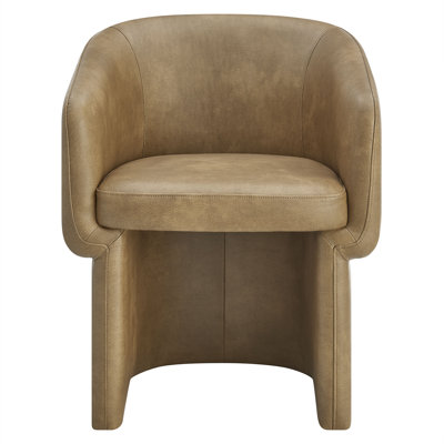 Verity Barrel Back Vegan Leather Dining Chair