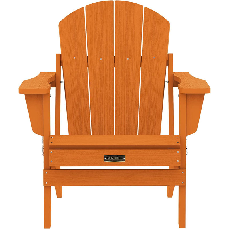 Foldable Outdoor Adirondack Chair, Orange