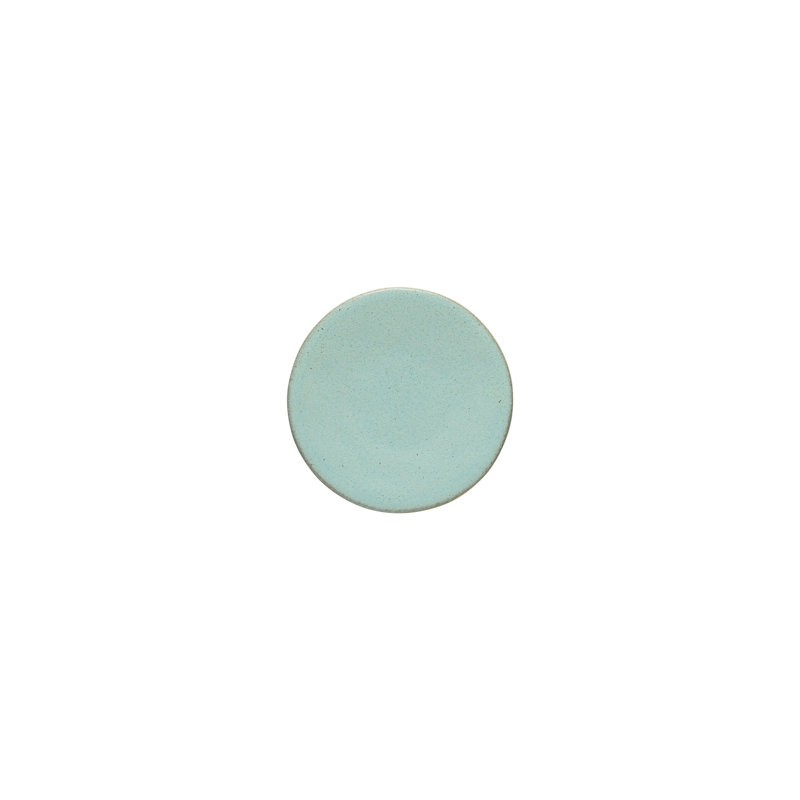 Arenito Handmade Eco Gres Amarela Appetizer Plate, Aqua