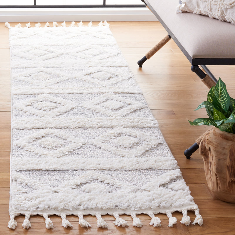 Tapis ivoire / beige Hugley, Tapis de couloir 2 pi 3 po x 8 pi