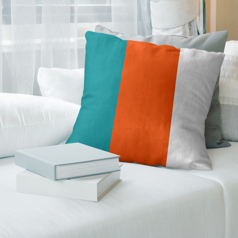  Housse de coussin Euro, Orange, Sergé de coton