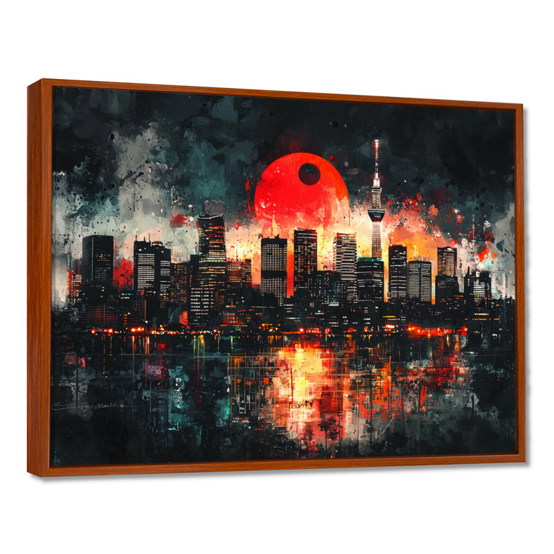 Jabrill - Landscapes Large Wall Art, 30" H x 40" W, Cadre flottant, Brown