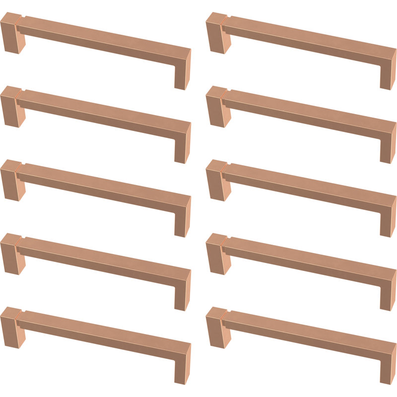 Ensemble de poignées barre asymétrique 5,0625 po, Cuivre brossé, 5.06"