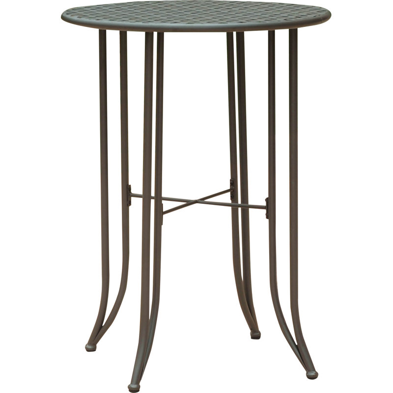 Doric Round Metal Outdoor Bar Table , in. W 30'' in. D, Matte Brown