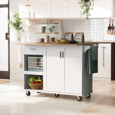 Solid Wood Top Kitchen Island by Lark Manor