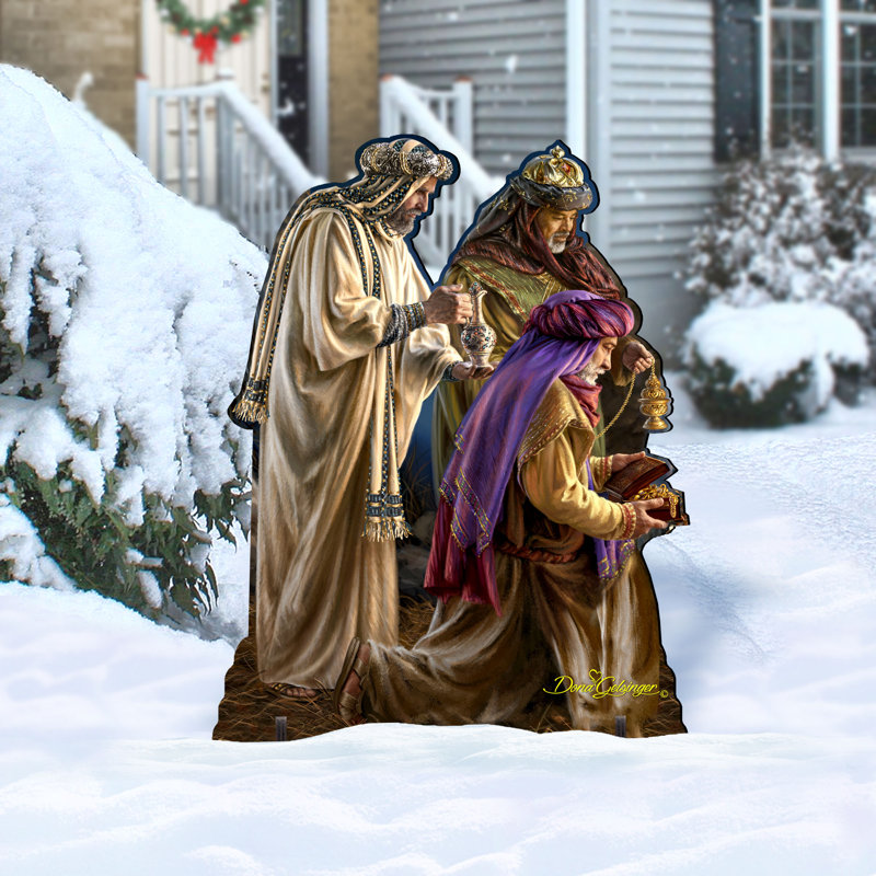Handcrafted Baltic Birch Outdoor Nativity Decor Set