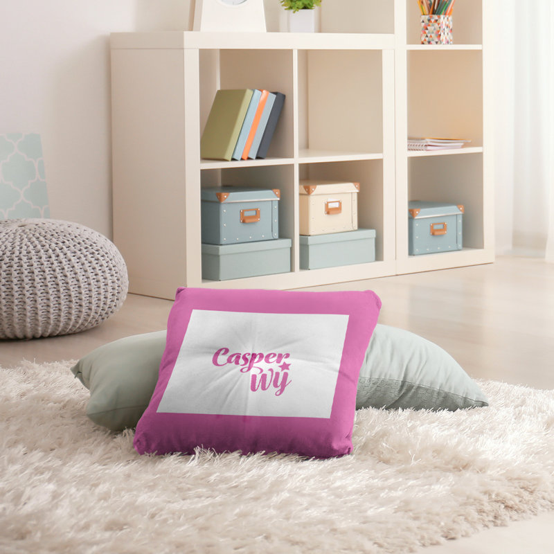 Coussin de plancher touffeté, Casper, 30 po x 30 po, Rose