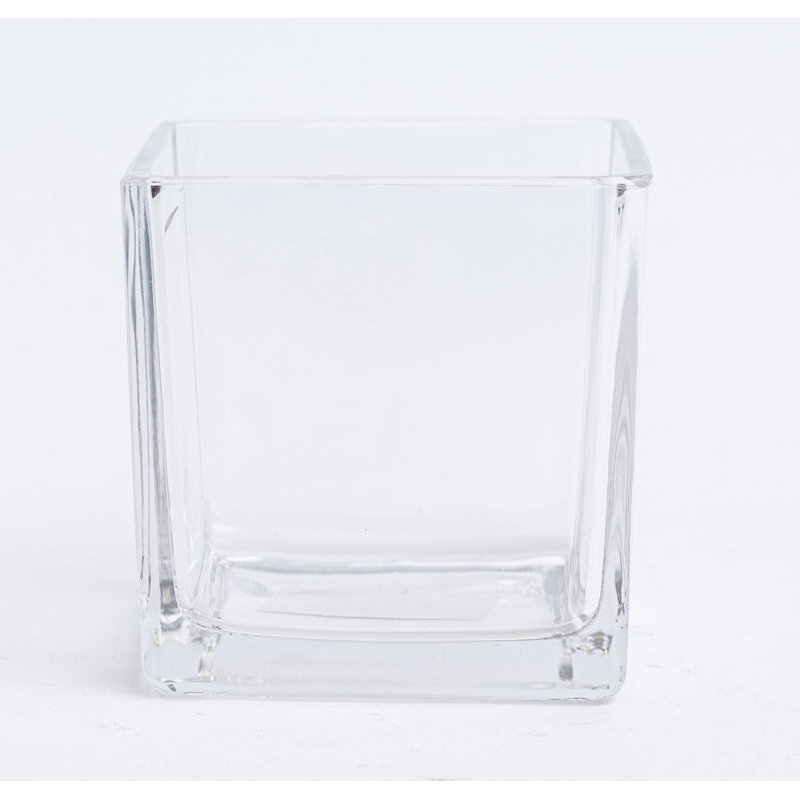 Vase de table en verre Naeisha, Transparent, H 4 po x l 4 po x P 4 po