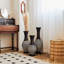 Ensemble de 3 vases de sol modernes en PVC, durables et élégants pour rehausser la décoration intérieure et ajouter de l'élégance à n'importe quelle pièce