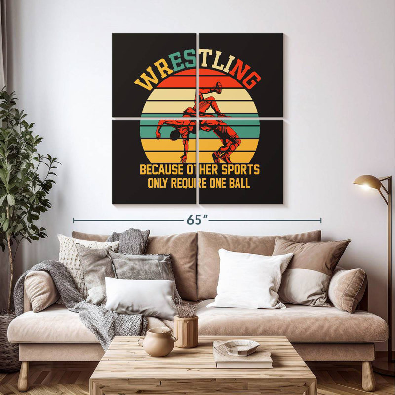 Sireci Guts To Wrestle, 45" H x 45" W