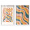 «Earth Tones Pasta Abstract Shadowbox Print Modern Abstract Art Set» par Art Remedy, cadre blond, 16 x 24
