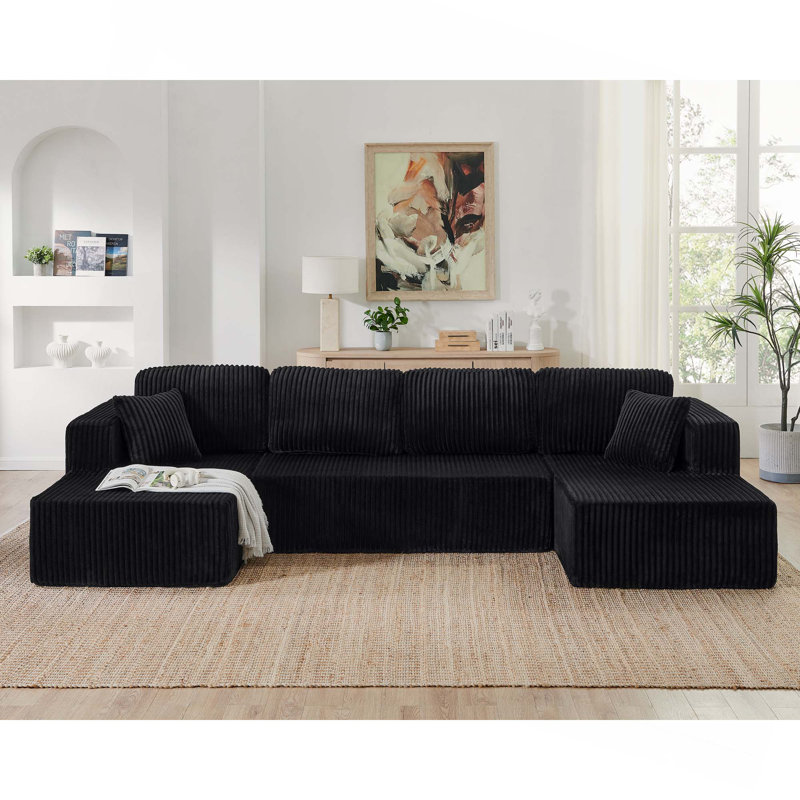 Canapé modulaire Boneless, Noir