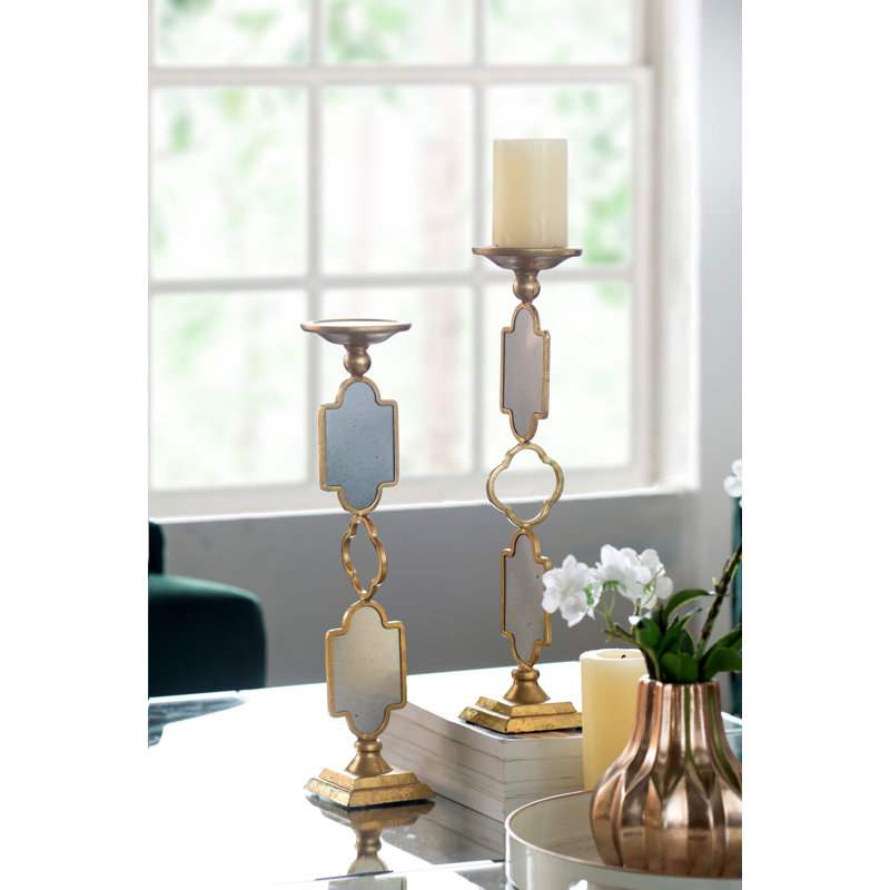 16.7'' H Metal Tabletop Candlestick
