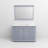 Dark Grey Single Bath Vanity 48 in. W x 22 in. D, White Quartz Top, White Square Sink, and 46 in. Mirror