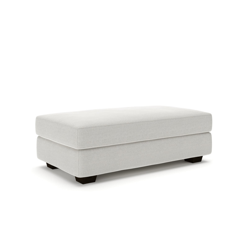 Repose-pieds rectangulaire 49 po Emilio, Tissage natté ivoire Drusky Sustain®