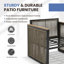 Ensemble de conversation pour patio 7 personnes avec table basse-123819548