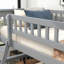 Lit superposé convertible simple au-dessus d'un lit double avec tiroirs de rangement, bois de pin massif, blanc-1473374000