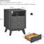 Ensemble de 2 tables de chevet cannelées avec station de charge et rangement intégrés-1472431791