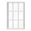Exterior Door Glass Replacement - 9 Pattern Of Squares Entry Door 22" X 36" Insert Glass Kit Pane Tempered Clear Glass - White Frame - Home Improvement
