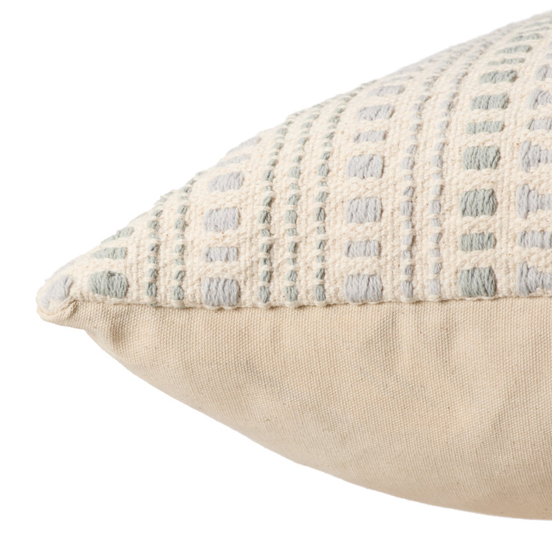 Bryson Embroidered Cotton Throw Pillow, No Fill