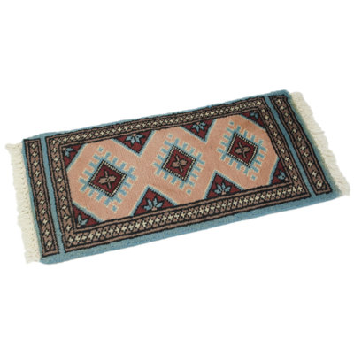 Asylbek Oriental Hand Knotted 40cm X 60cm Area Rug