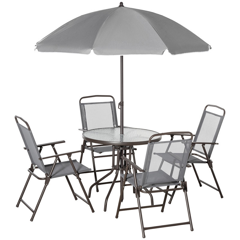 Vasif 4 - Person Patio Dining Set with Round Table