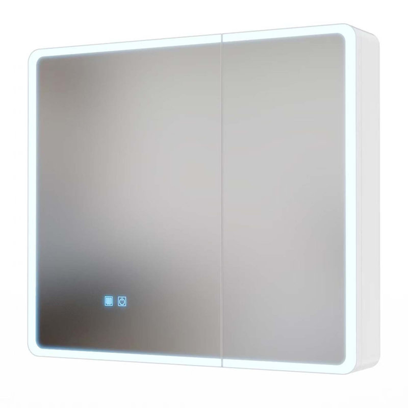 Armoire à pharmacie anti-buée à DEL avec rangement pour porte double, H 27,6 po x l 31,5 po x P 5,2 po
