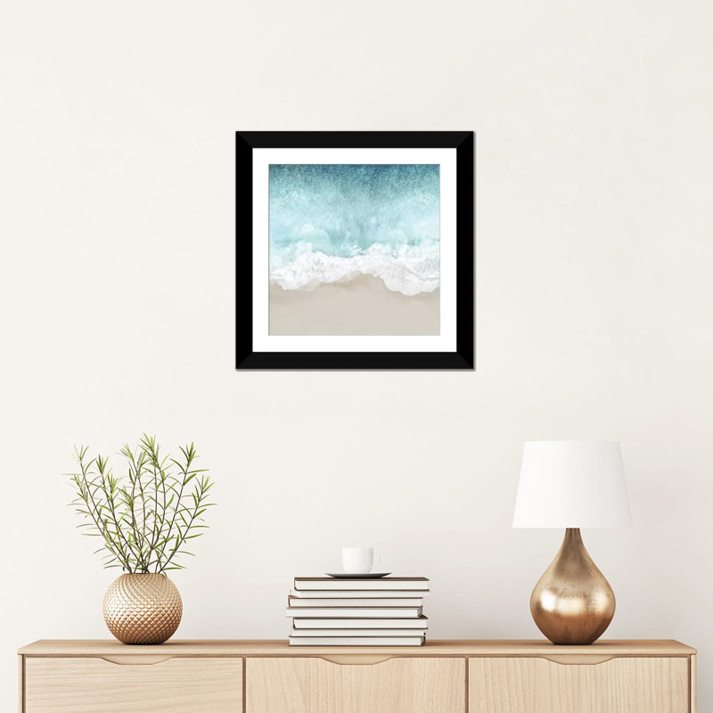 «Ocean Waves II», impression sur toile, H 24 po x l 24 po x P 1 po, Cadre noir